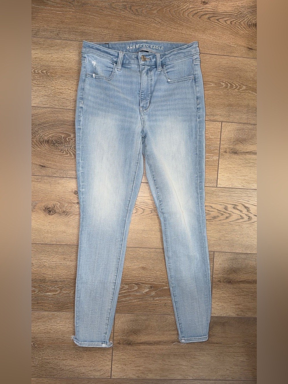 American Eagle Dream Stretch Light Wash Skinny Jeans 4 Short